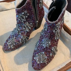 Free People leather beaded Boots